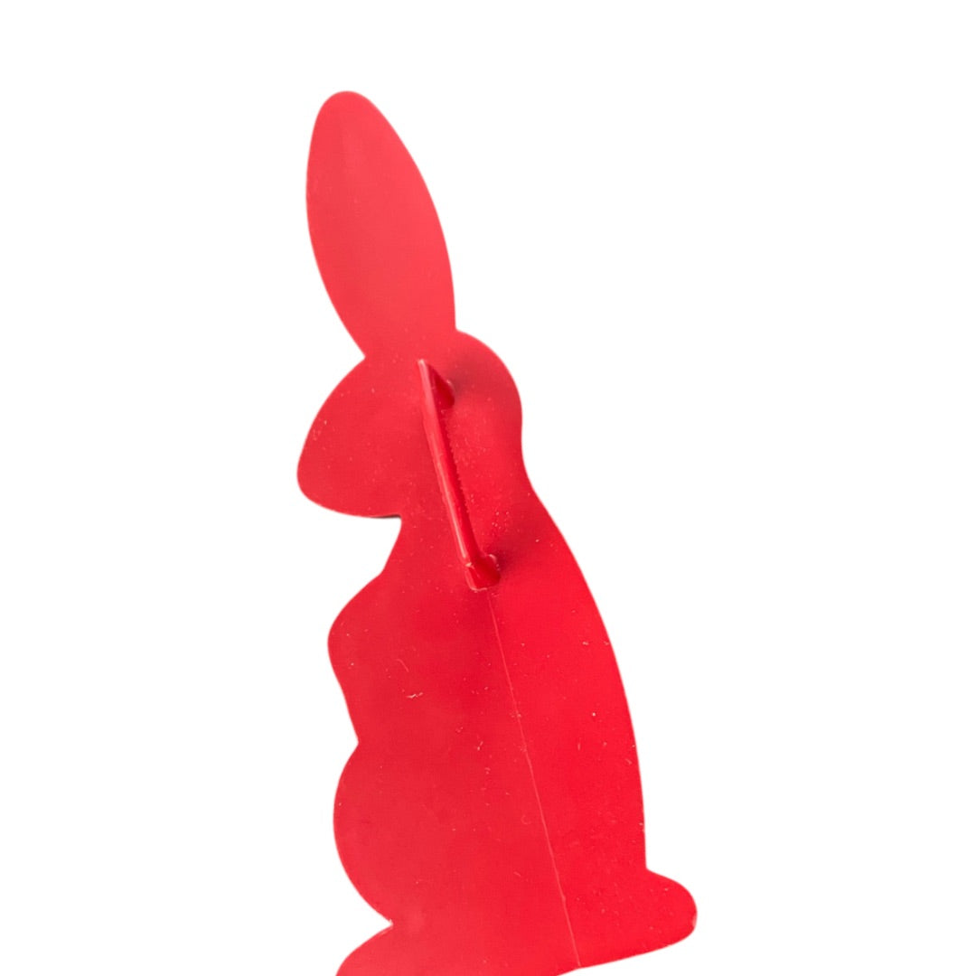 Tupperware 1970s Red Plastic Cookie Cutter USA Easter Bunny Rabbit Spring
