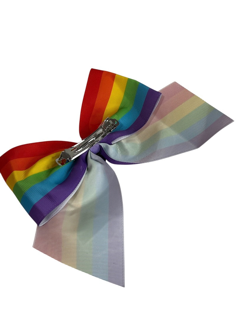 Claires New Disney Mickey Mouse Oversize Rainbow Hairbow Barrette 6 Inch