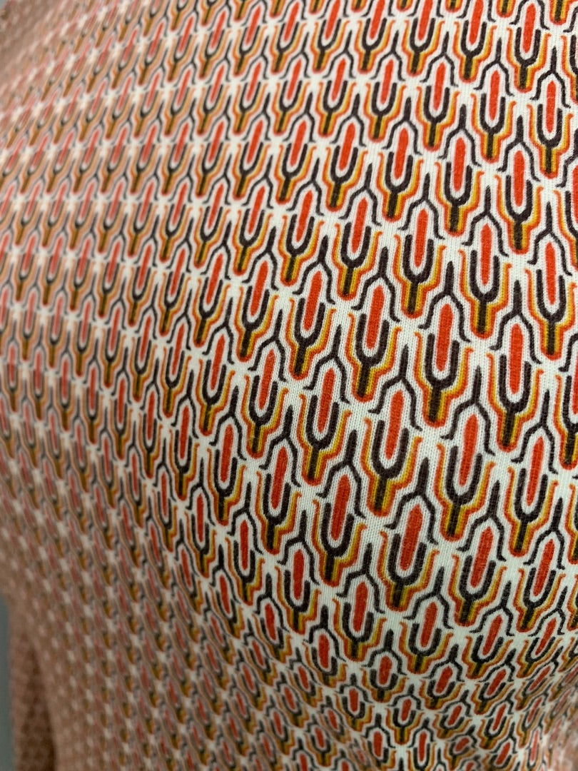 Small Loft Womens Print Turtleneck Soft Retro Print Long Sleeve
