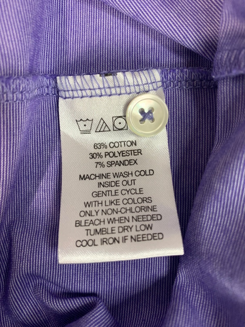 XXL Zachary Prell Mens Golf Polo Shirt Micro Print Purple Short Sleeve