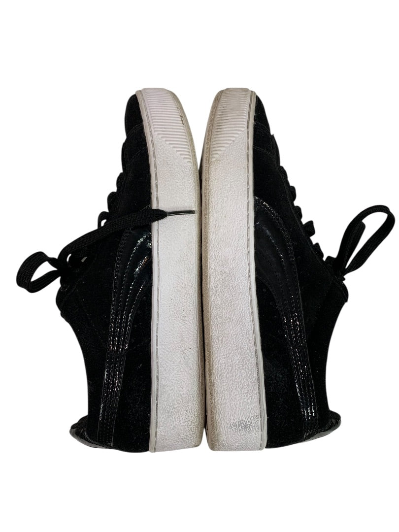Size 9.5 Puma Black Suede Platform Vikky Sneaker Womens