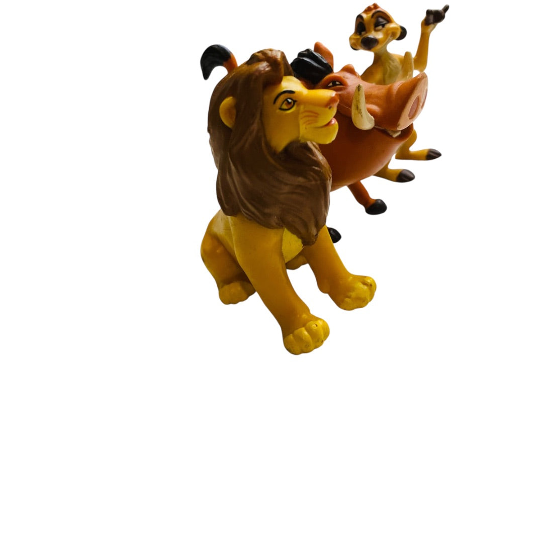 Disney Lion King Collectible Figures Simba Pumbaa Timon Lot of 3