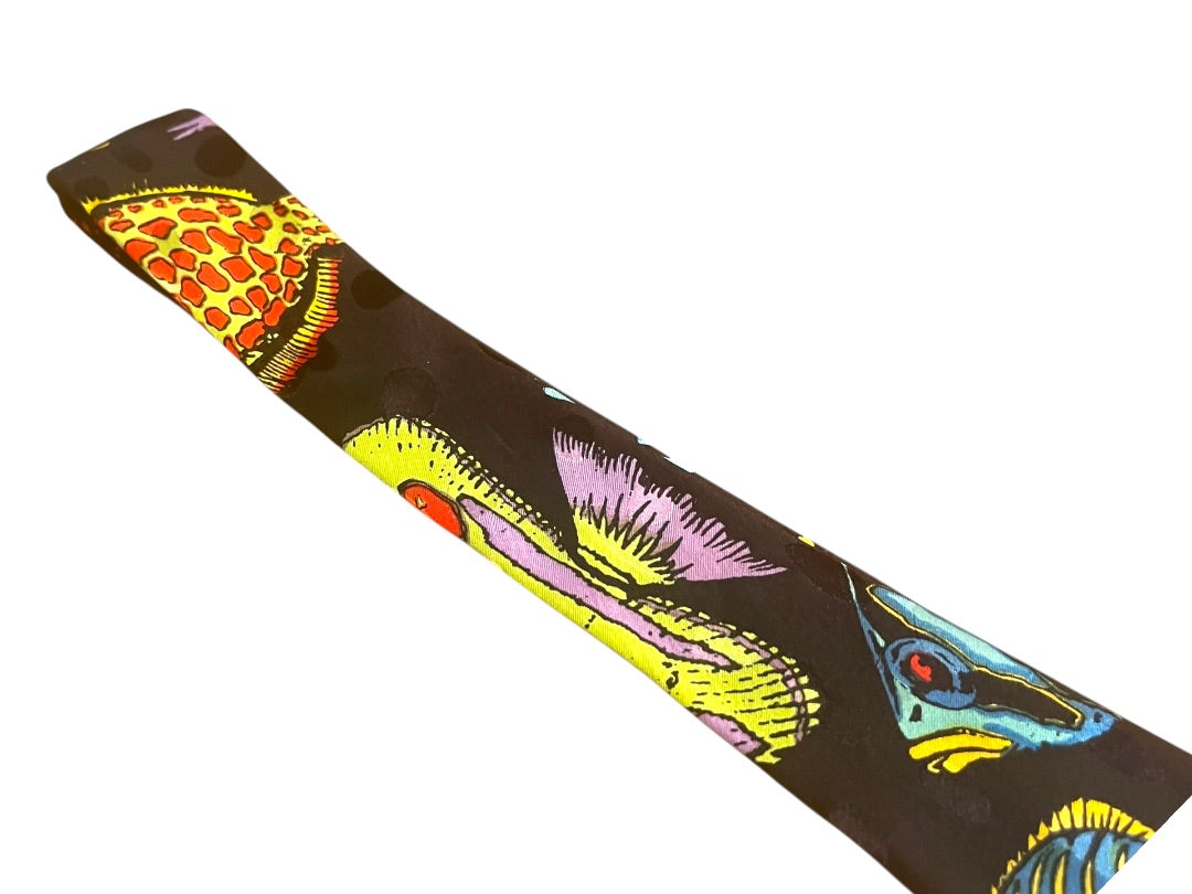Vintage Addiction 100% Silk Tropical Fish Neck Tie 59"L x 4"W