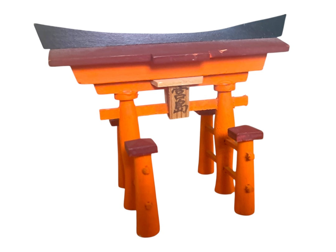 Japanese Wooden Replica Miyajima Torii Gate Itsukushima Shrine Hiroshima