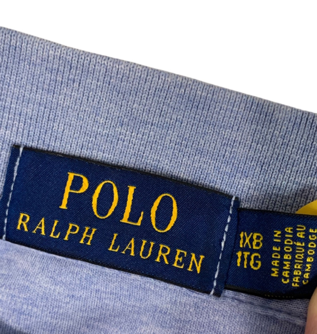 1XB Polo Ralph Lauren Big Mens Blue Heathered Golf Shirt Soft