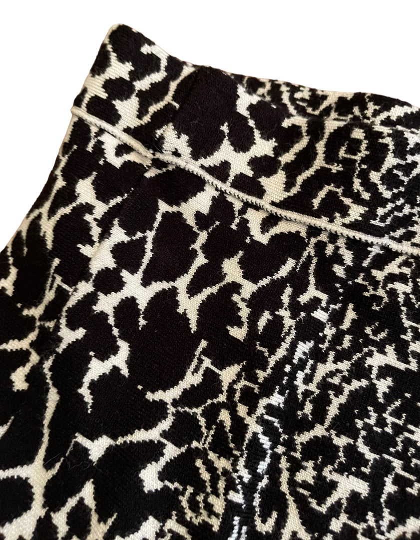 26/28 Lane Bryant Animal Print Knit Sweater Skirt Pull On Plus Size