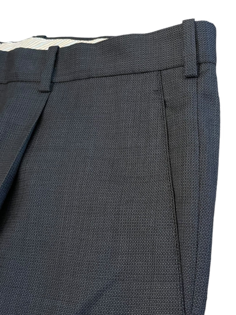 Size 40R JB Britches Nordsrom Mens Cuffed Pleated Lorenzo Navy Blue Dress Pants Worsted Wool