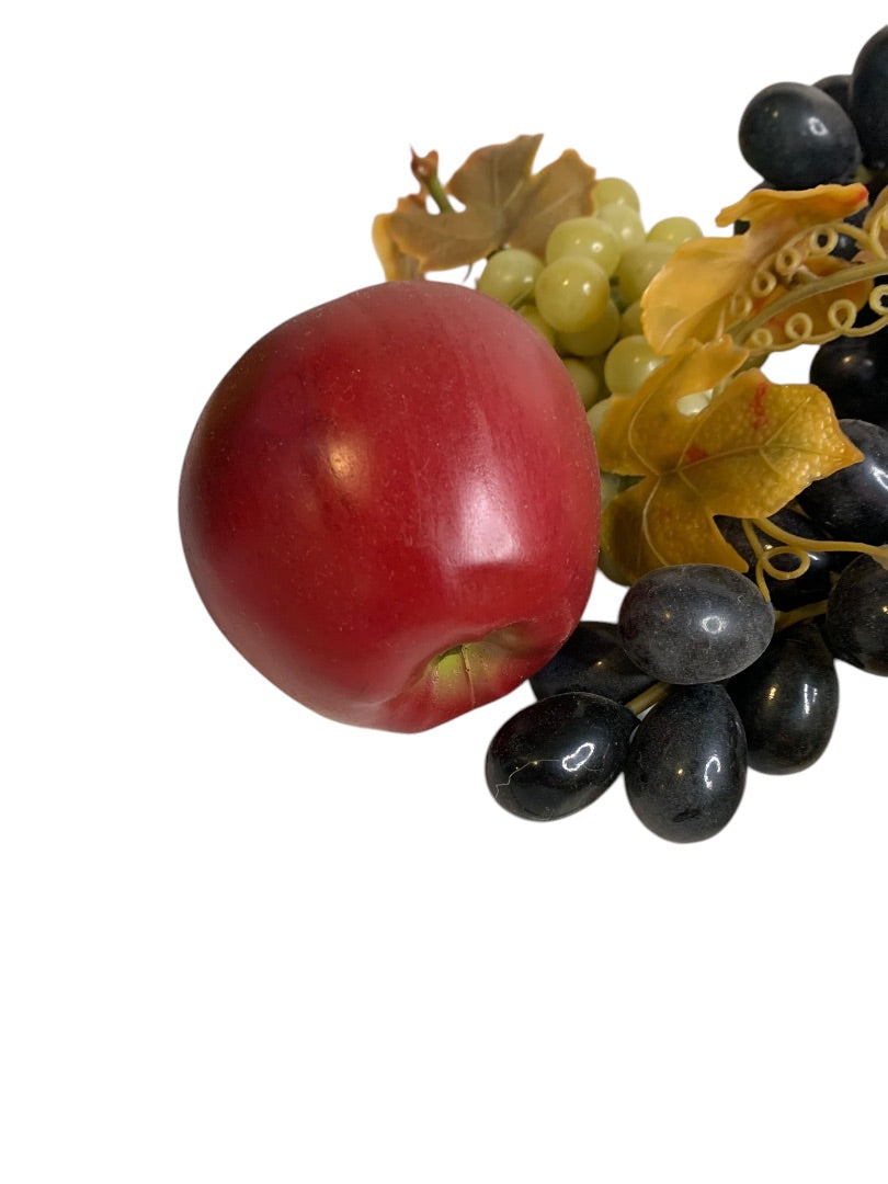 1960s Rubber and Plastic Fruit Decor Grapes Apple Pineapple Banana