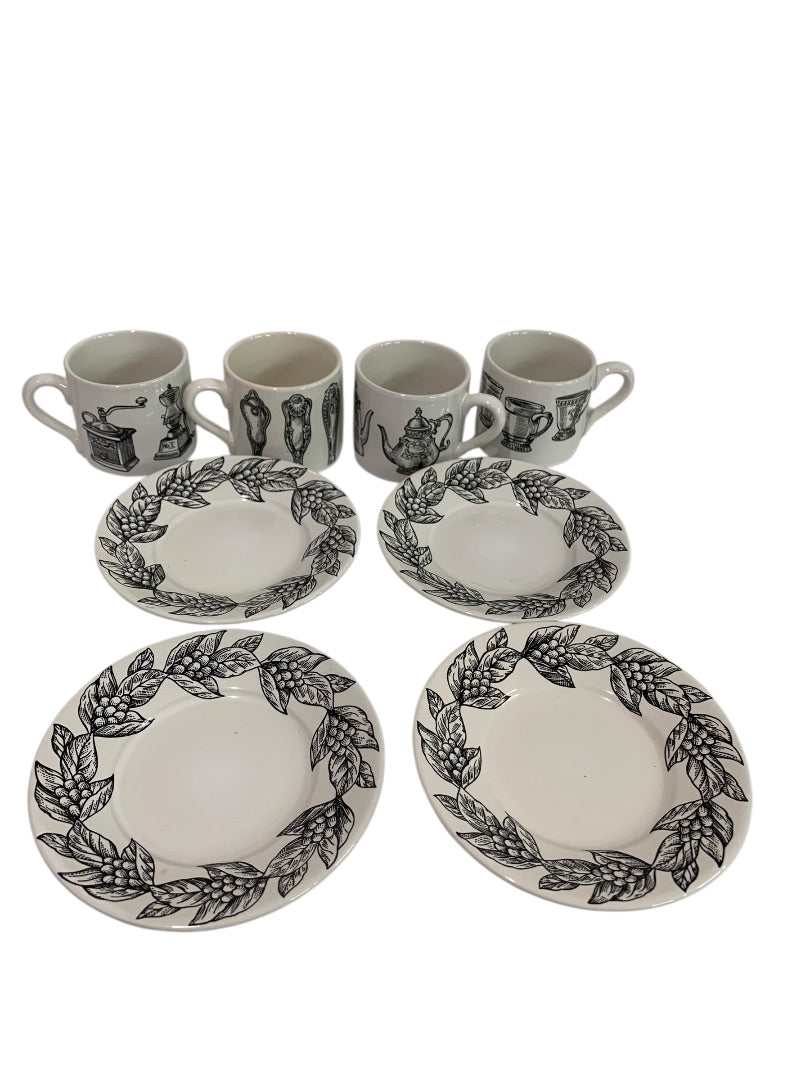 Cooks Club 4 Piece Demitasse Set In Box Kitchen Theme