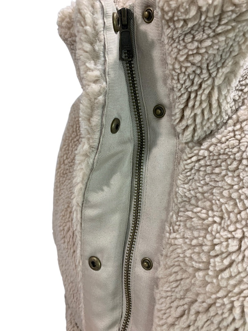 XS Old Navy Womens Tan Teddy Bear Fleece Jacket Full Zip