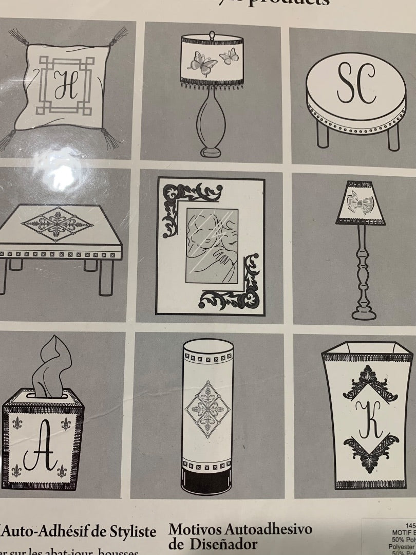 Conso Self-Adhesive Designer Motif Bows Ribbon Fabric Satin New