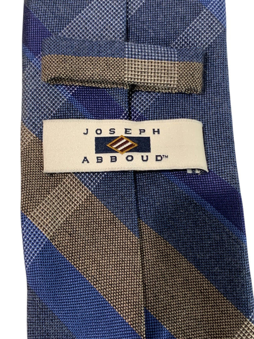 Joseph Abboud Mens Vintage Plaid Tie Necktie Silk 60 Inch