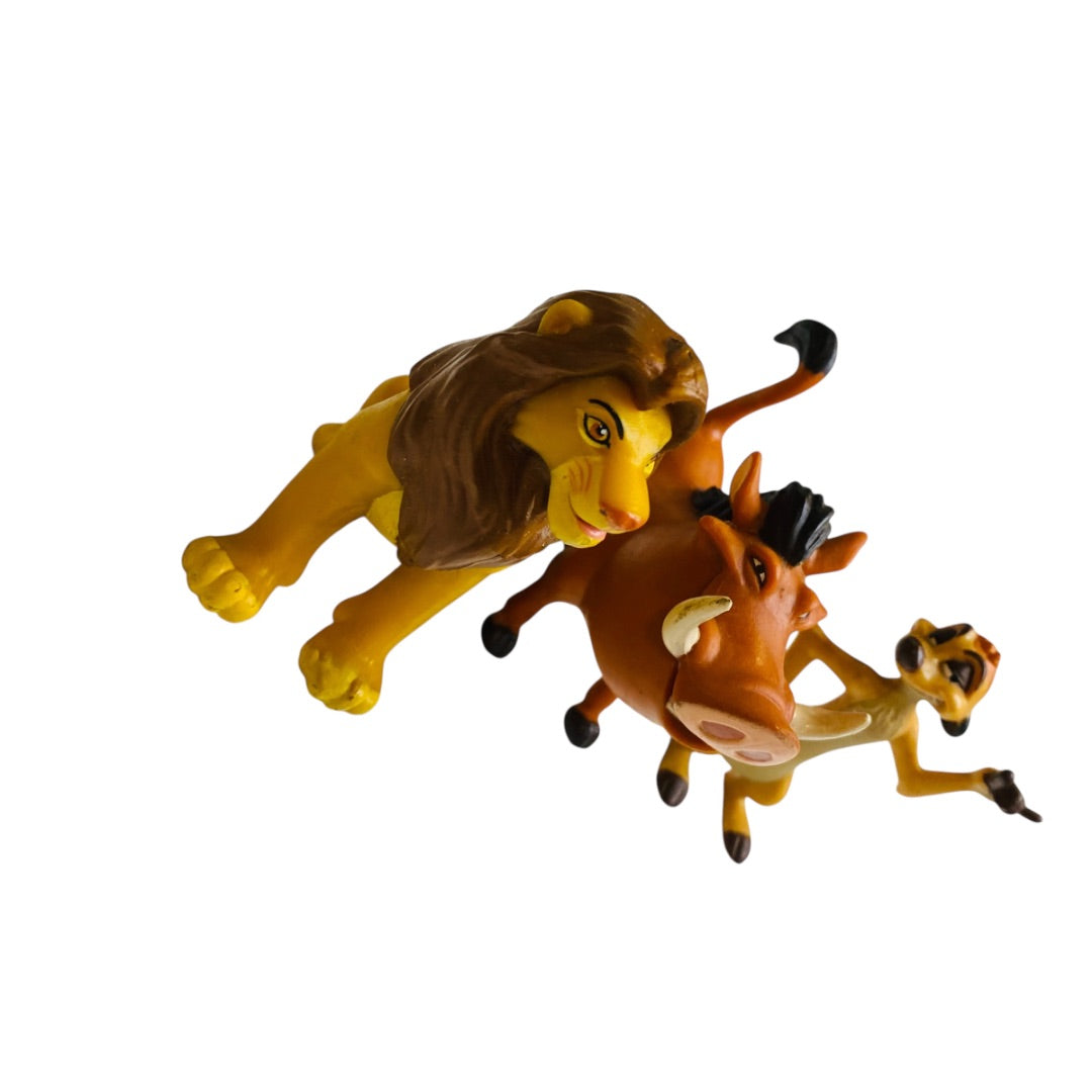 Disney Lion King Collectible Figures Simba Pumbaa Timon Lot of 3