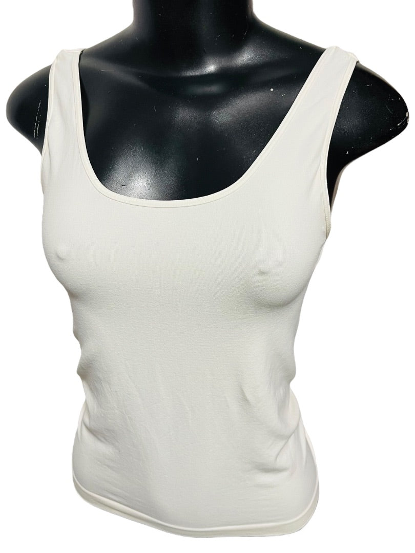 Small Haze Stretch Tank Cream Womens Nylon Stretch Camisole