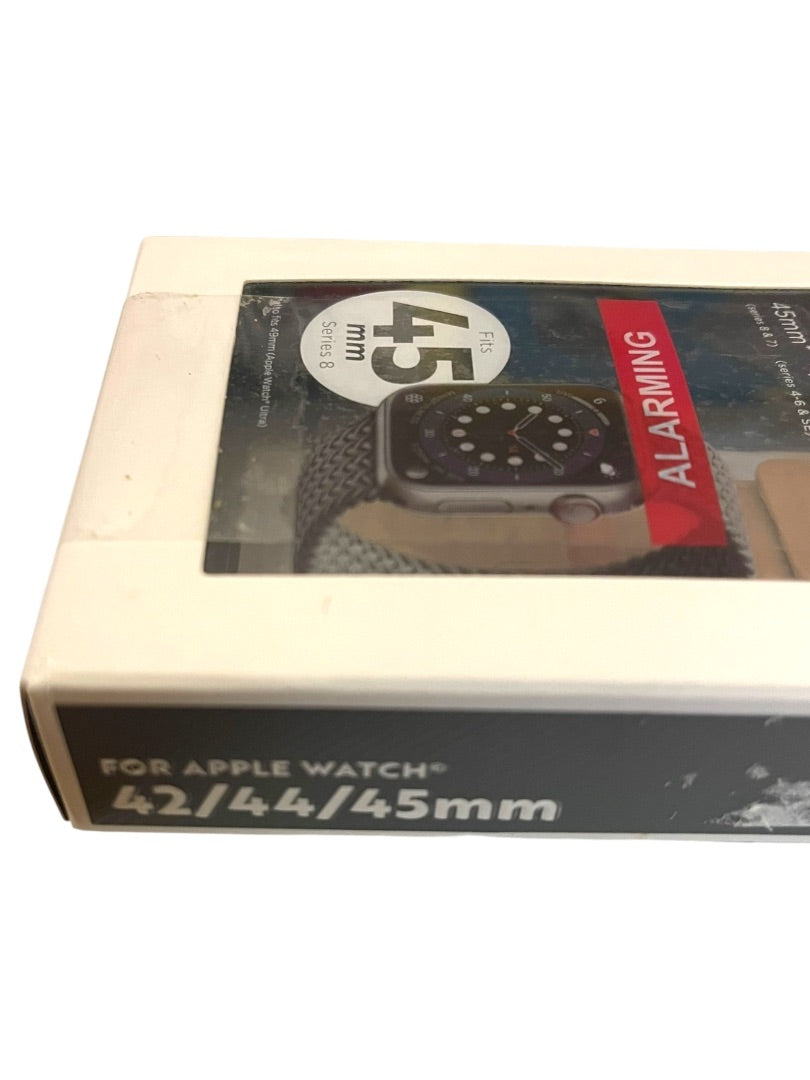 Braid Adjustable Band for Apple Watch 45mm 44mm 42mm Tan Black NIB