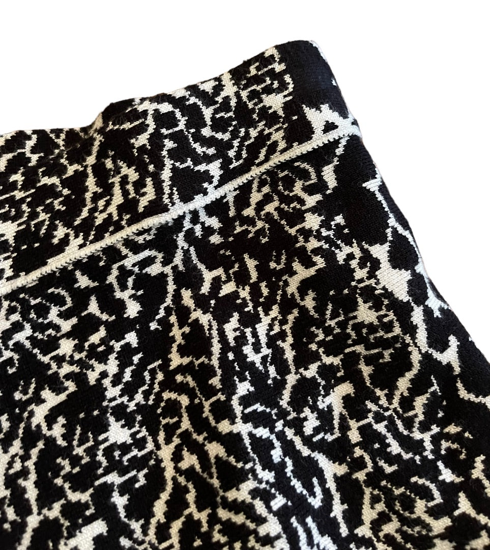 26/28 Lane Bryant Animal Print Knit Sweater Skirt Pull On Plus Size