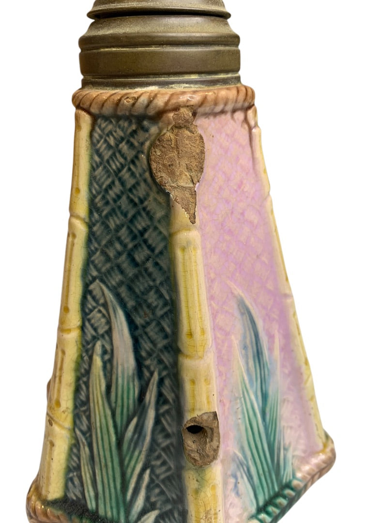Antique Griffin Smith Hill Etruscan Majolica Salvage Pitcher Missing Handle