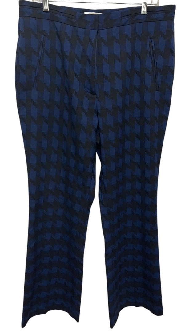 Size 14 Anthropologie Wiley Windowpane Flare Lined Womens Pants