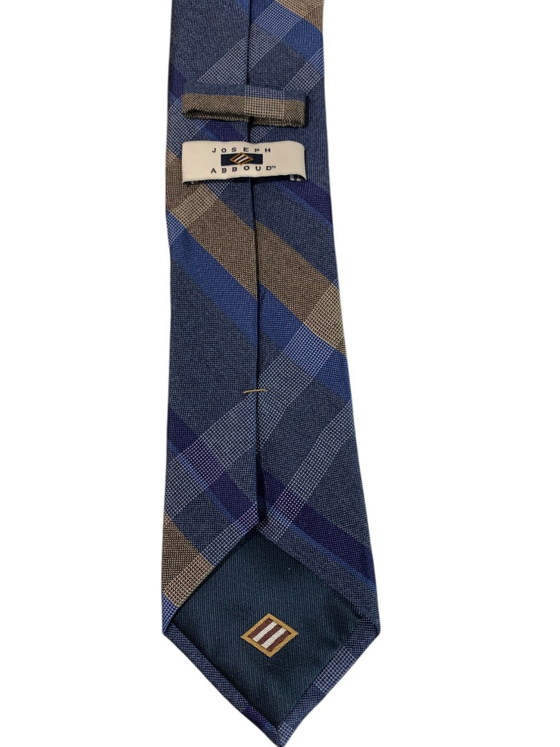 Joseph Abboud Mens Vintage Plaid Tie Necktie Silk 60 Inch