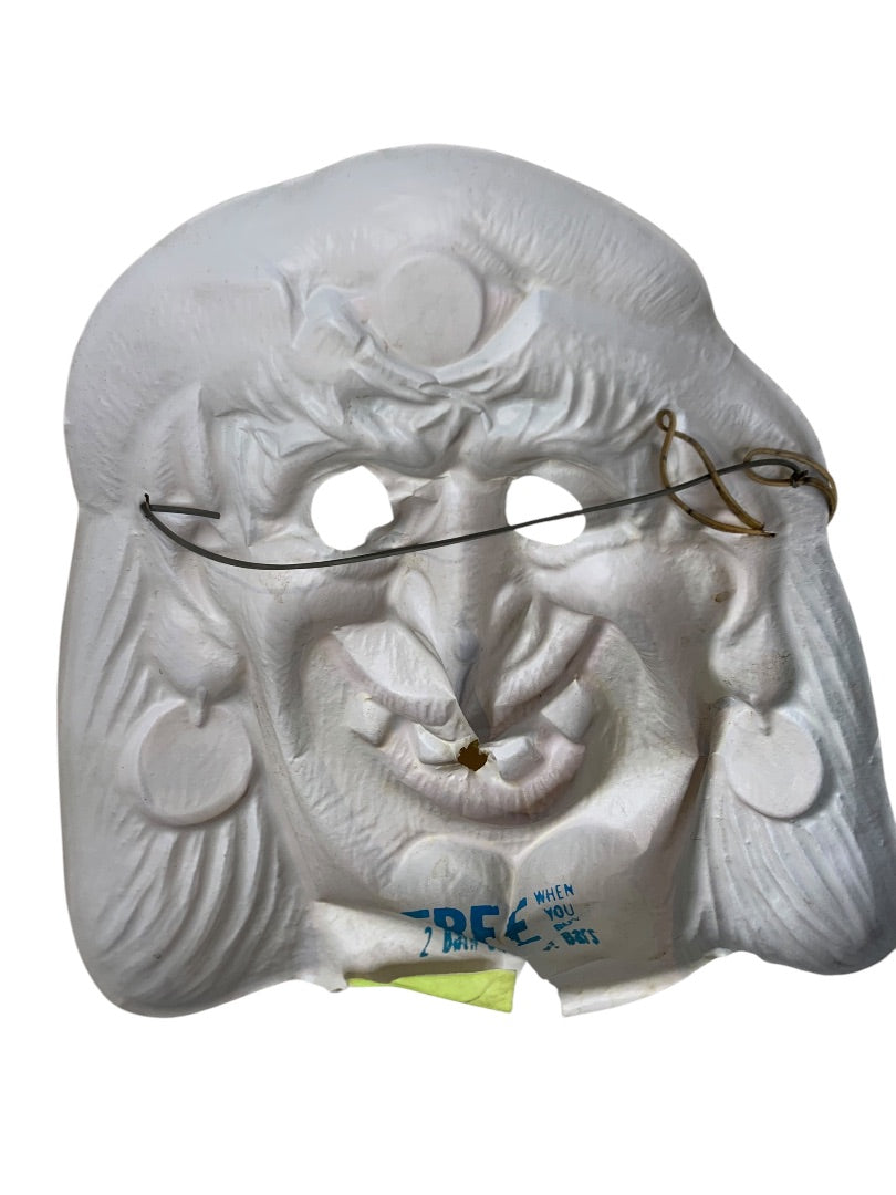 Vintage Gypsy Witch Halloween Mask Star Band 1969 Bright