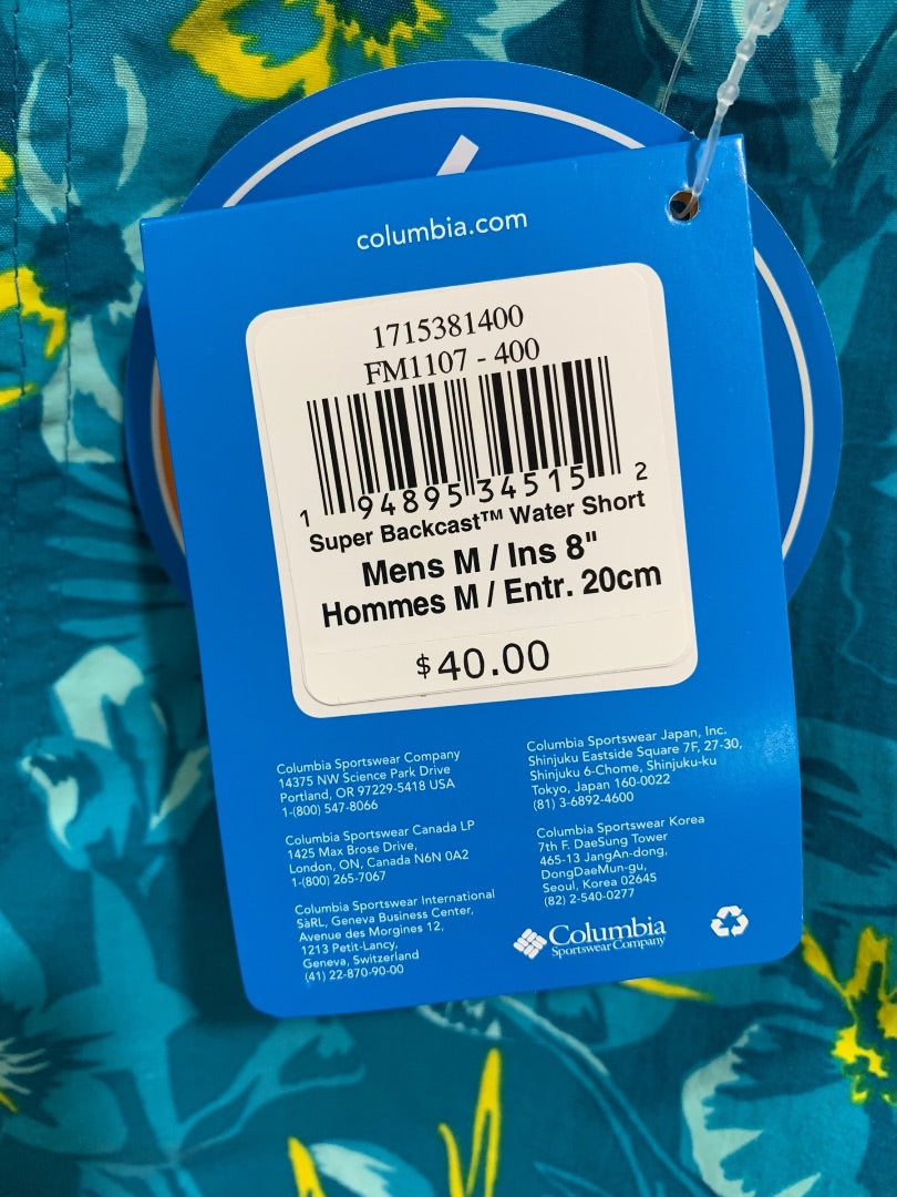 Medium Columbia PFG Mens New Swim Trunks Super Backcast Water Short