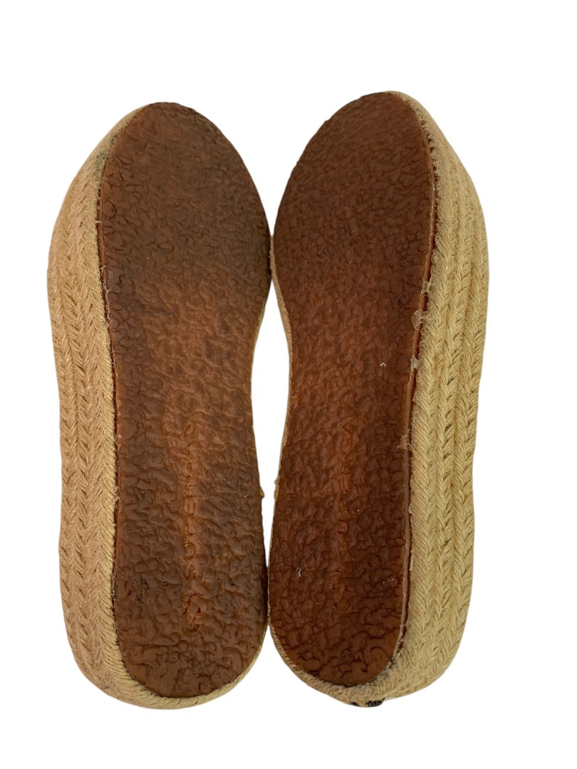 Size 39 Superga Womens Espadrille Canvas White Sneakers Platform