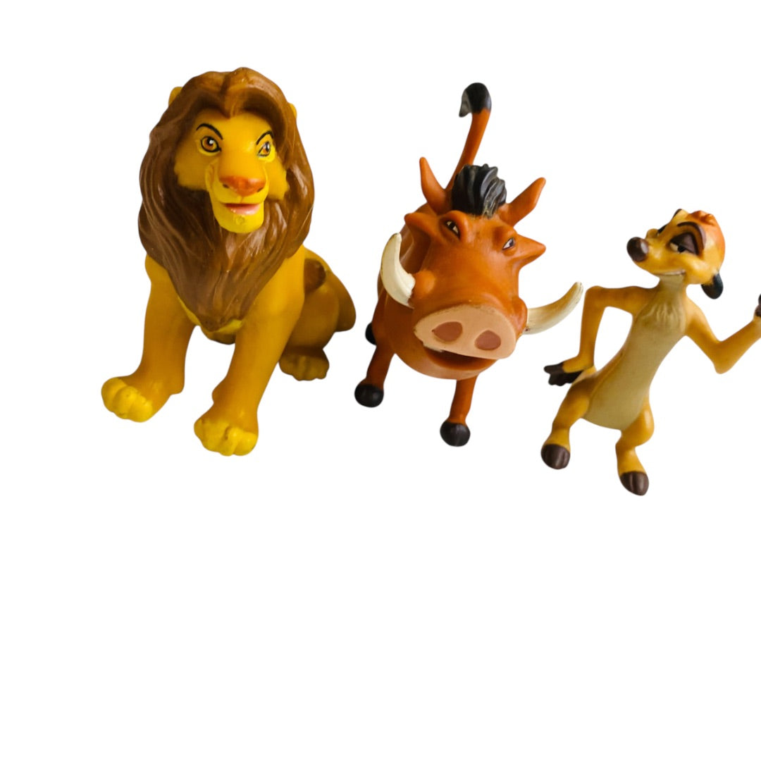 Disney Lion King Collectible Figures Simba Pumbaa Timon Lot of 3