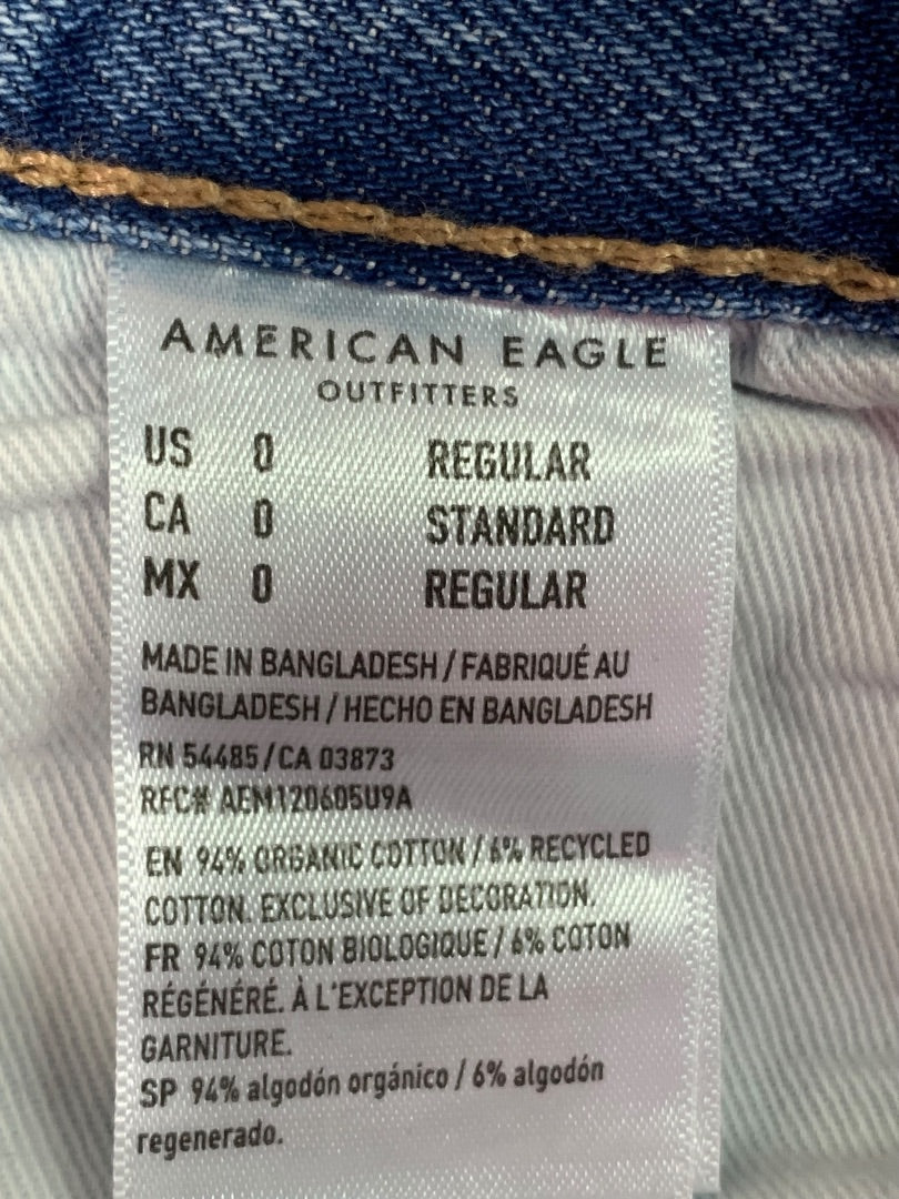 Size 0 American Eagle Womens Jeans 90s Straight Leg Denim