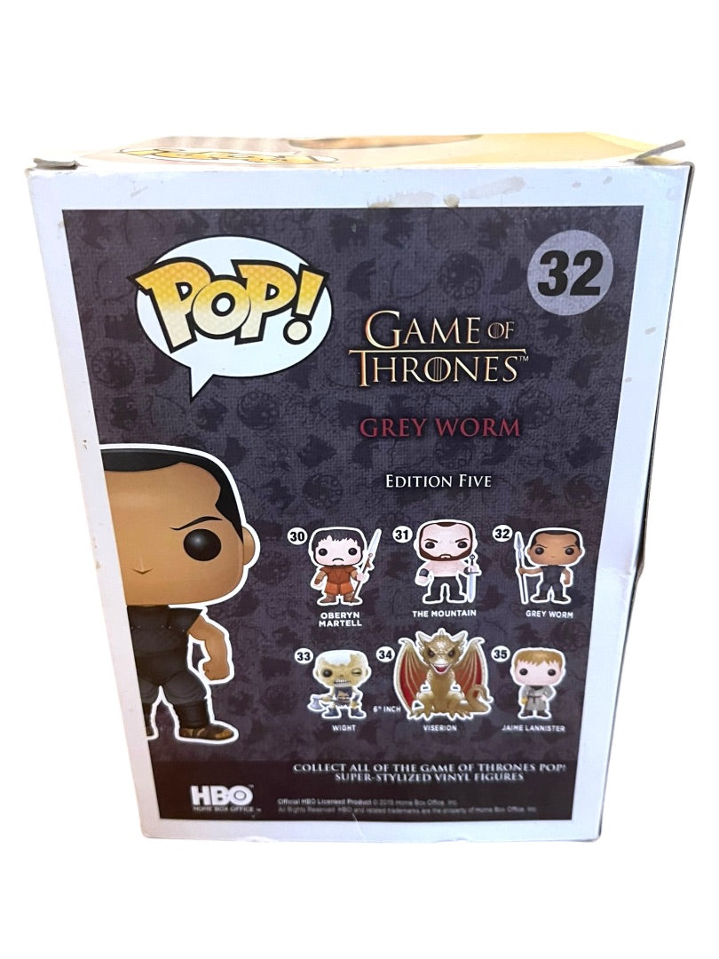 Funko Pop Game of Thrones Grey Worm #32 Vinyl Bobble-Head NIB