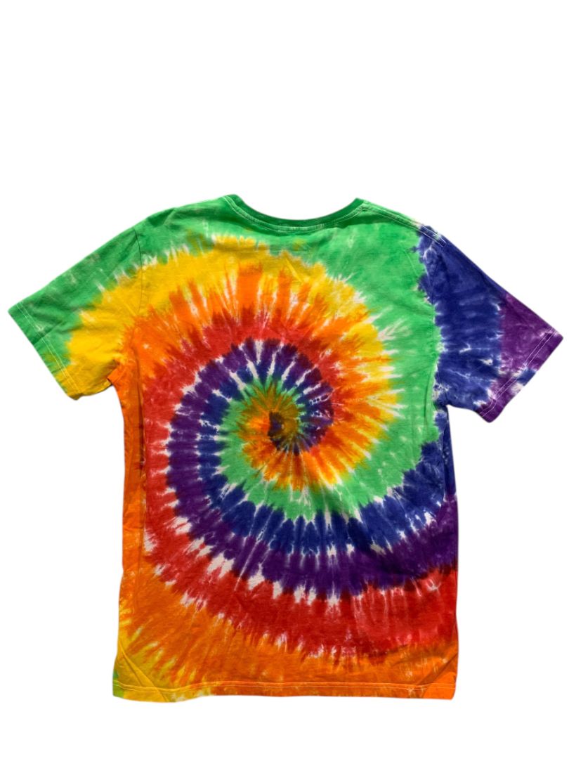 Size XL Adult Tie Dye Tshirt Short Sleeve Bright Spiral