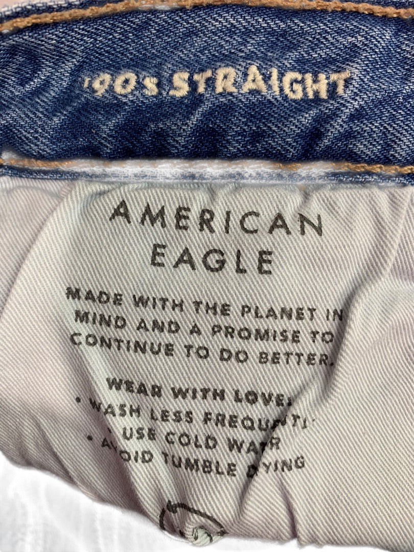 Size 0 American Eagle Womens Jeans 90s Straight Leg Denim