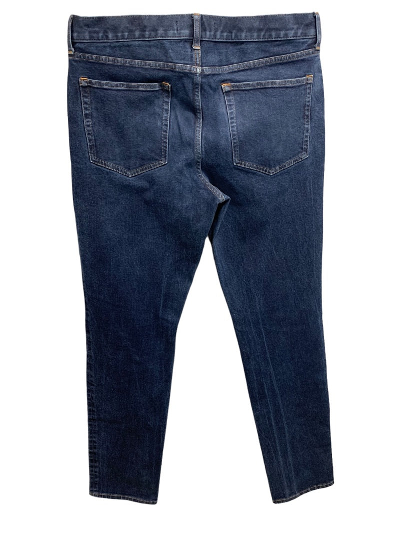 35 x 34 Everlane Uniform Mens Jeans The Slim Jean Dark Wash Blue Denim