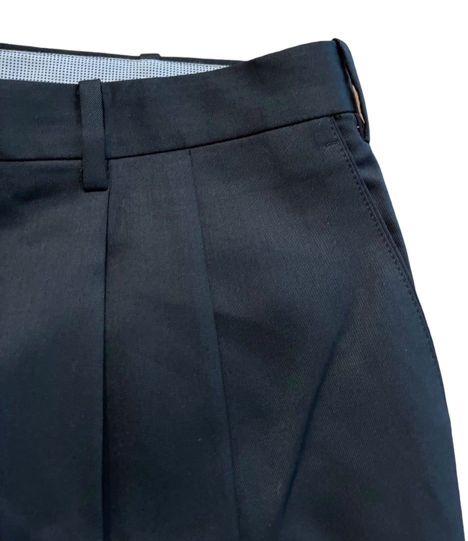 Size 40R JB Britches Nordsrom Mens Black Cuffed Pleated Winston Dress Pants Worsted Wool
