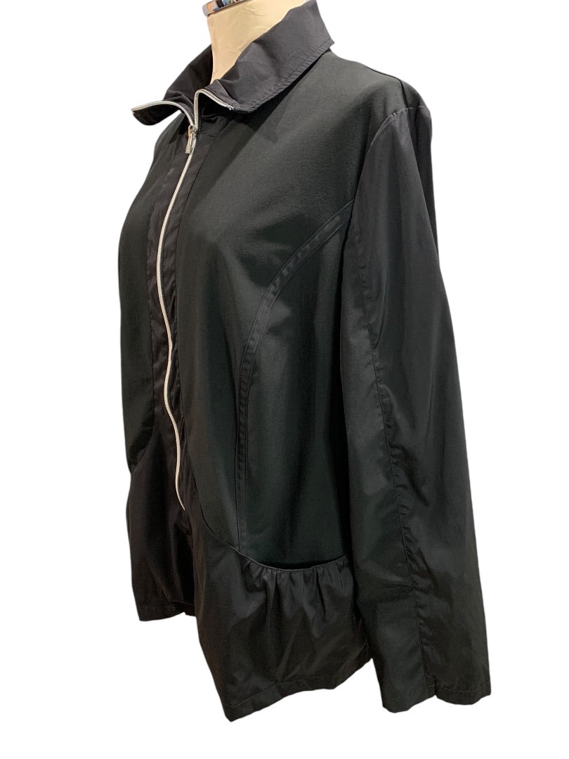 Large (Size 16) Chicos Zenergy Full Zip Track Jacket Black