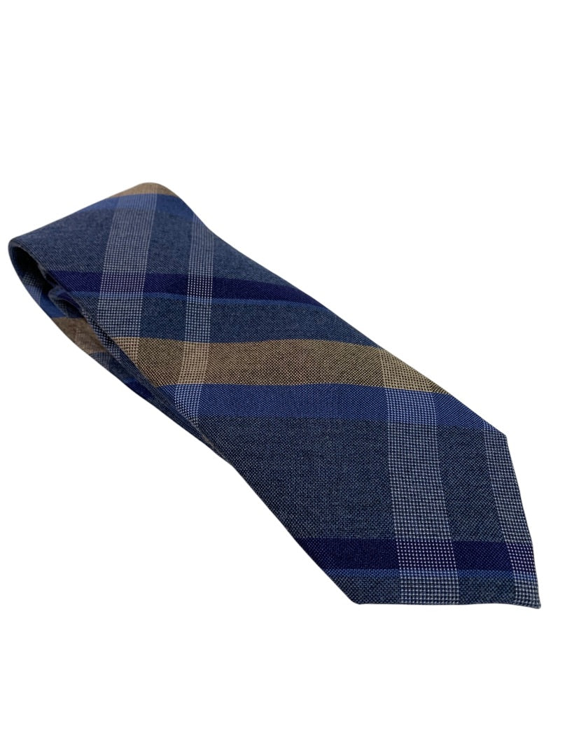 Joseph Abboud Mens Vintage Plaid Tie Necktie Silk 60 Inch