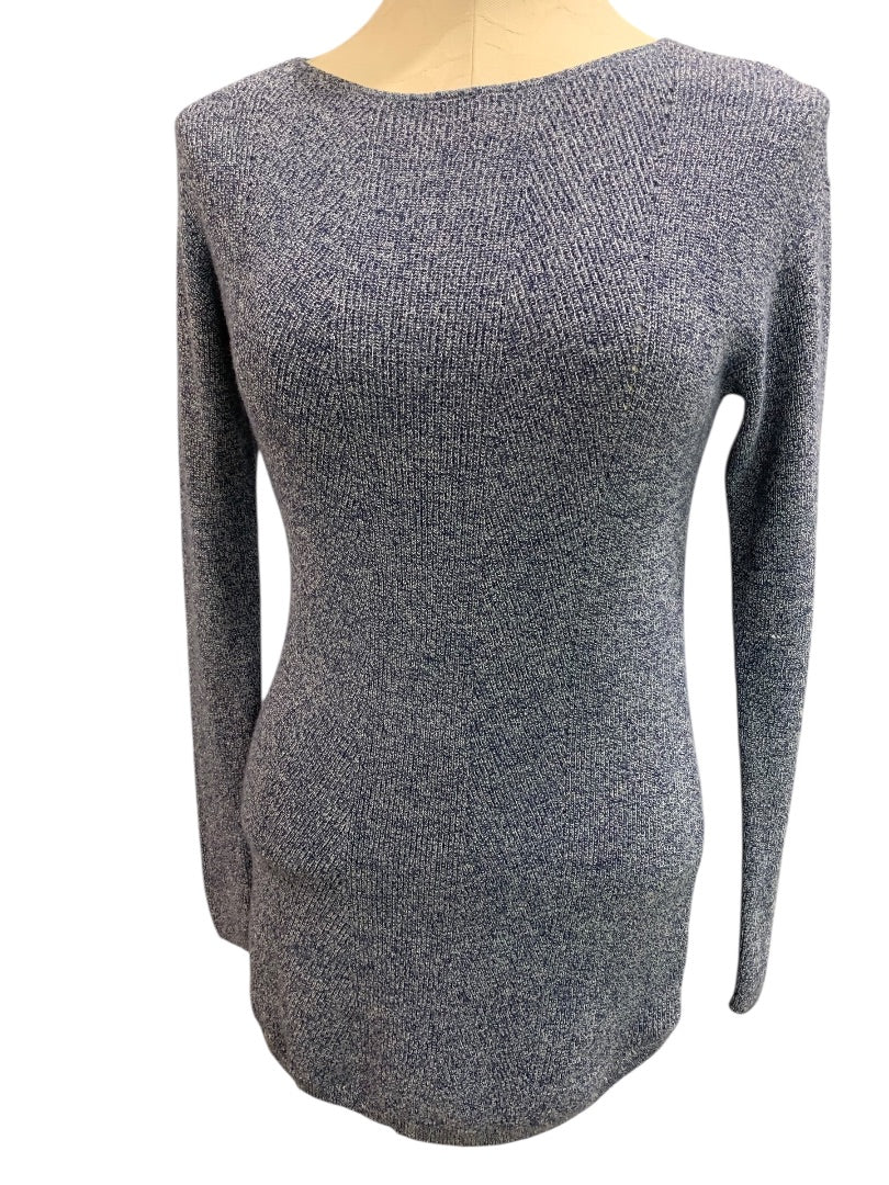 Petite Talbots Marled Knit Cashmere Blend Womens Tunic Sweater