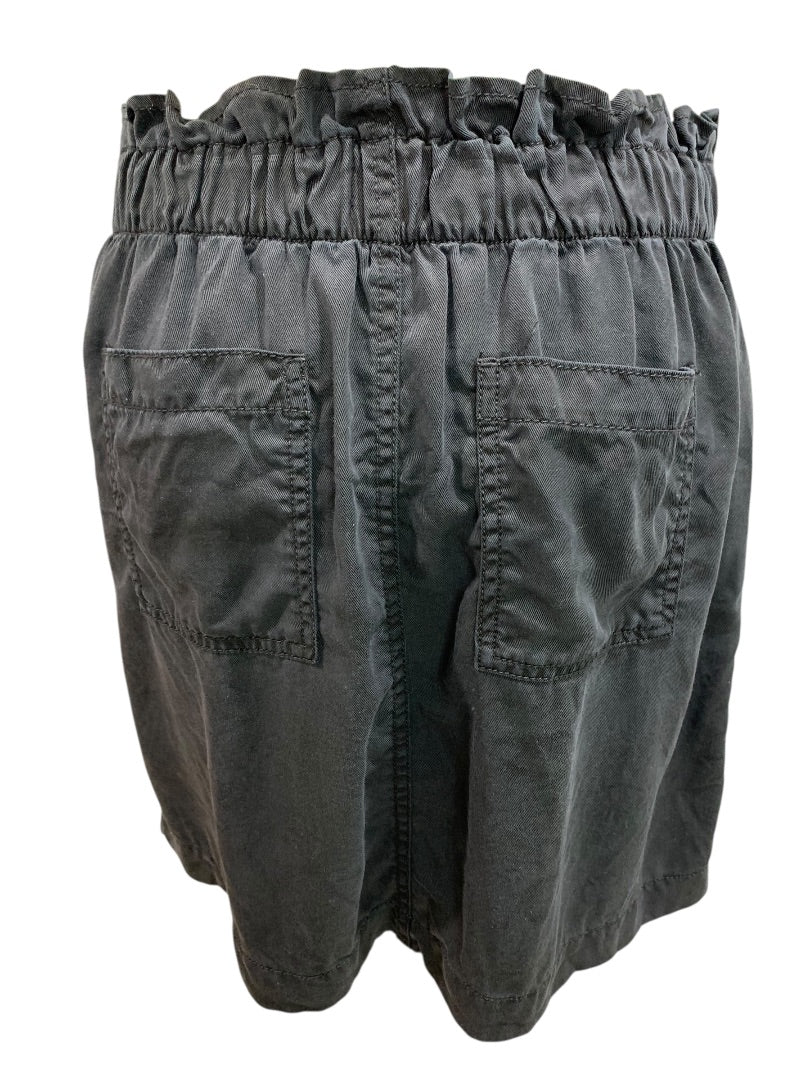 Size 4P Loft Petites Black Soft Skirt Pockets Elastic Waist Snap Zip