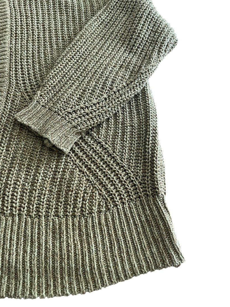 2X Ava & Viv Loose Knit Over Sized Cardigan Sweater Brown Womens Plus Size