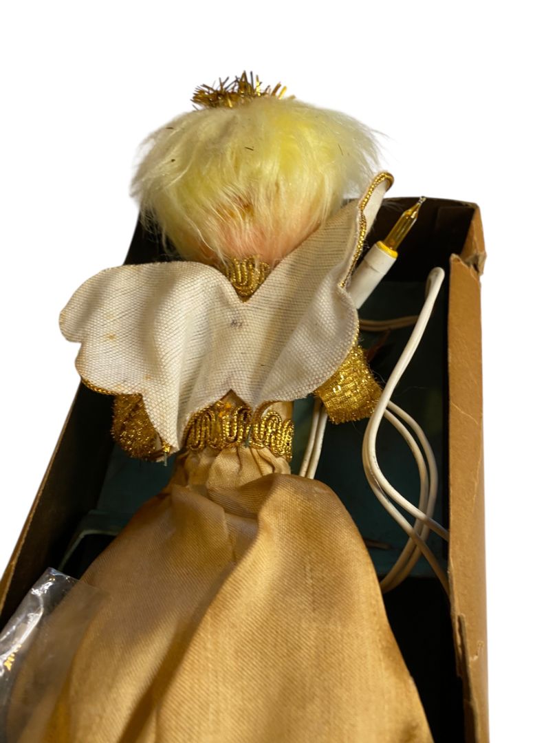 1960s Christmas GE Heavenly Angel Lighted Tree Topper Working Rough
