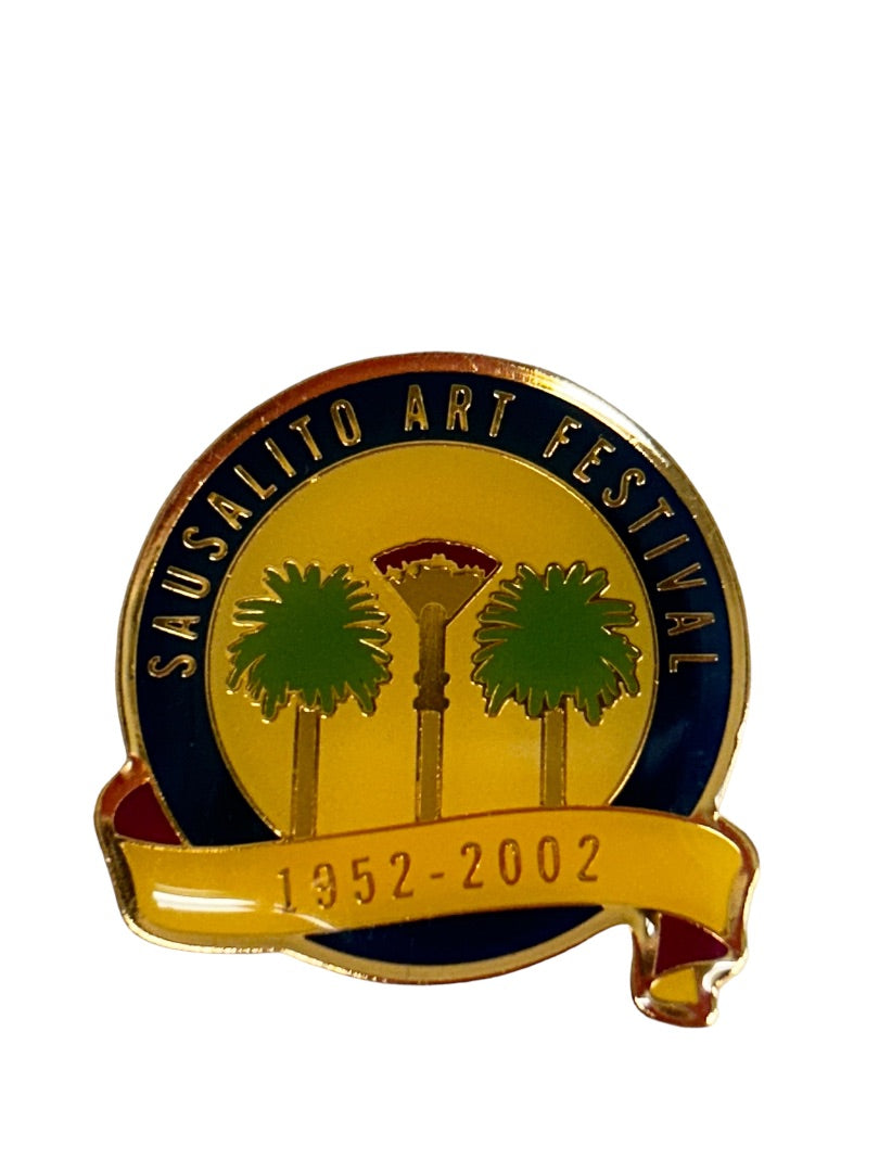 Resin Lapel Pin Sausalit Art Festival 1952-2002 1.25" Diameter