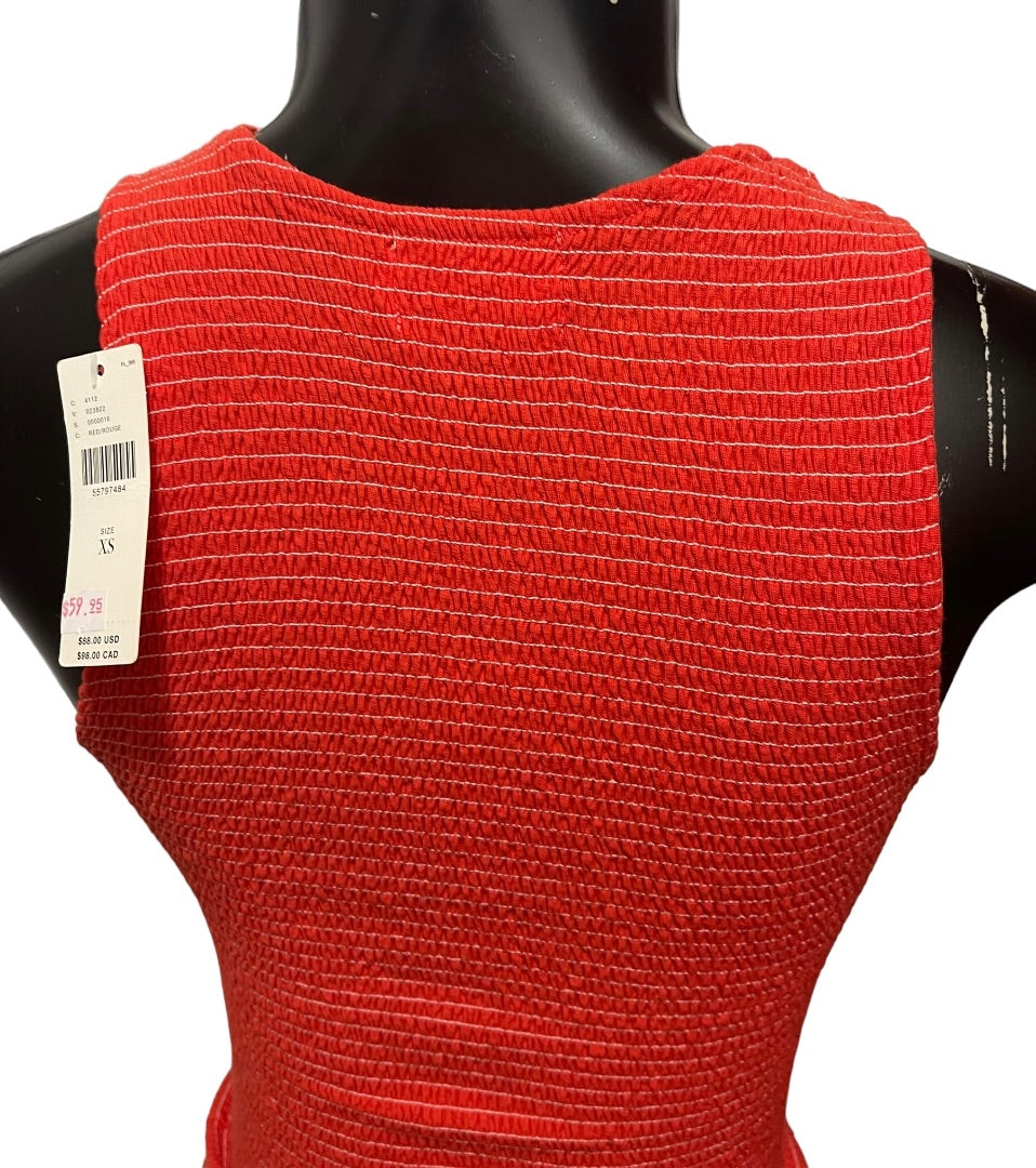 XS Nation Anthropologie Smocked Sleeveless Womens Top New Christine Tank