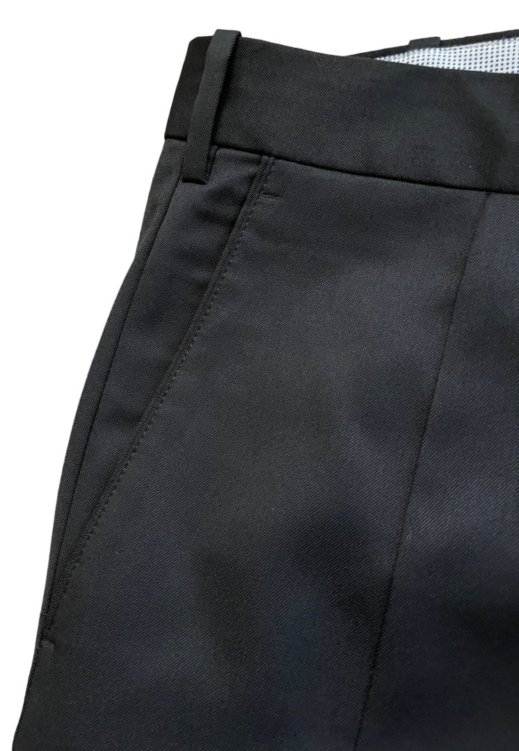 Size 40R JB Britches Nordsrom Mens Black Cuffed Pleated Winston Dress Pants Worsted Wool