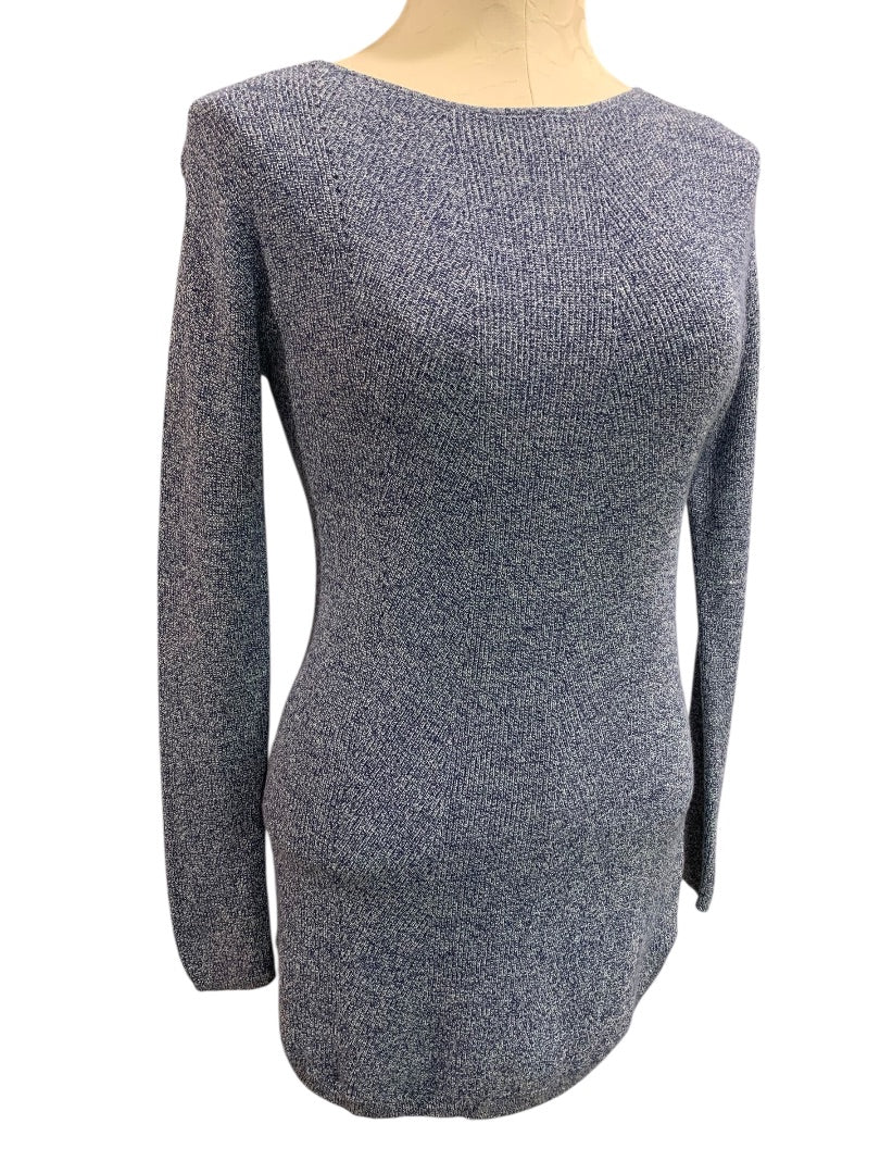 Petite Talbots Marled Knit Cashmere Blend Womens Tunic Sweater