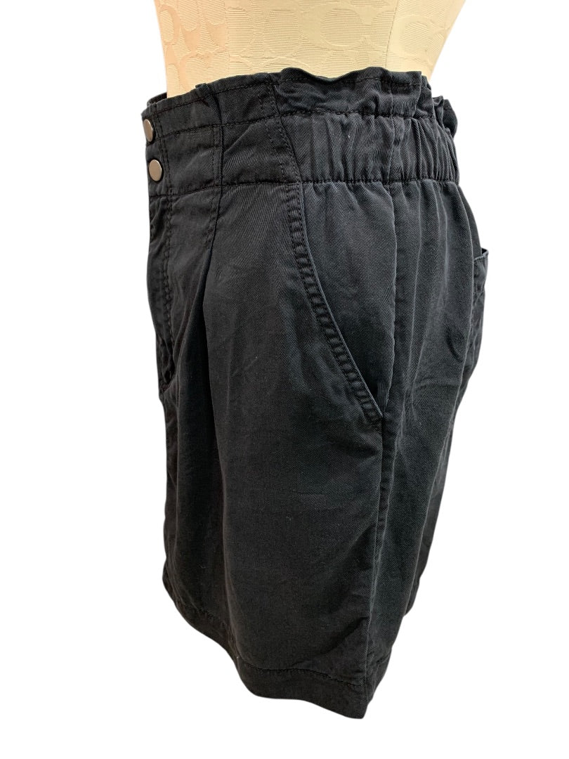 Size 4P Loft Petites Black Soft Skirt Pockets Elastic Waist Snap Zip