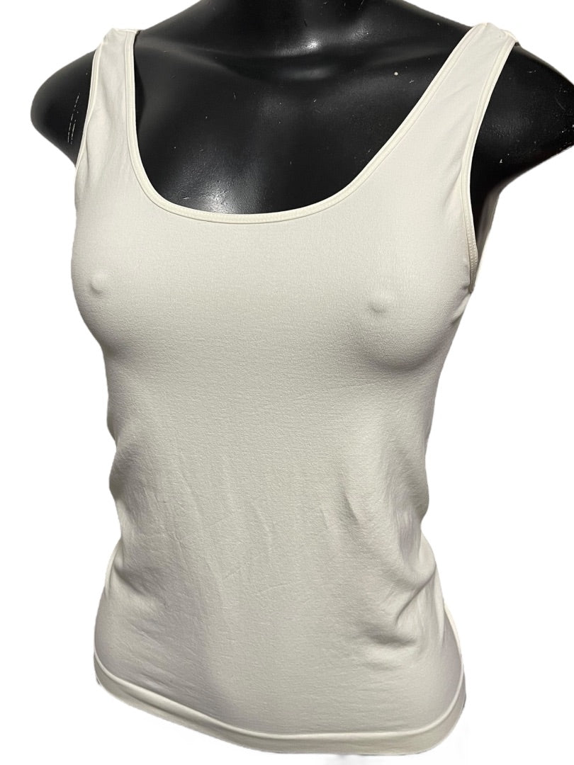 Small Haze Stretch Tank Cream Womens Nylon Stretch Camisole