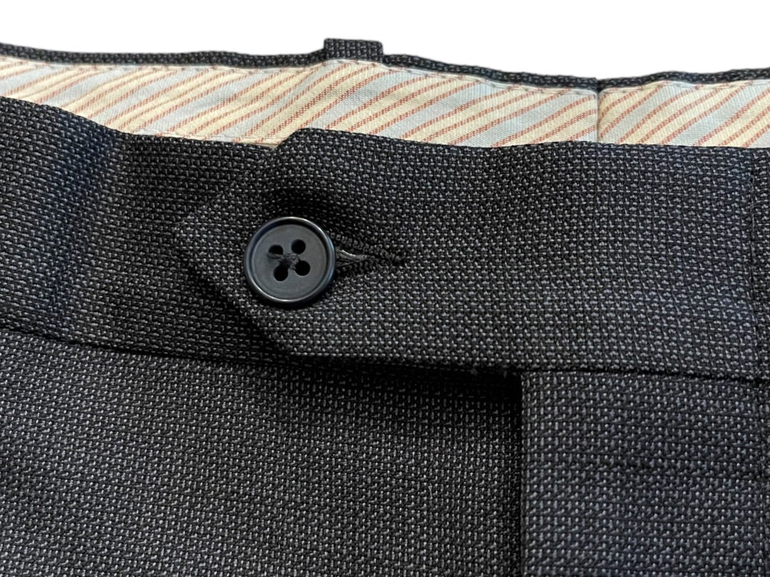 Size 40R JB Britches Nordsrom Mens Cuffed Pleated Lorenzo Charcoal Gray Dress Pants Worsted Wool