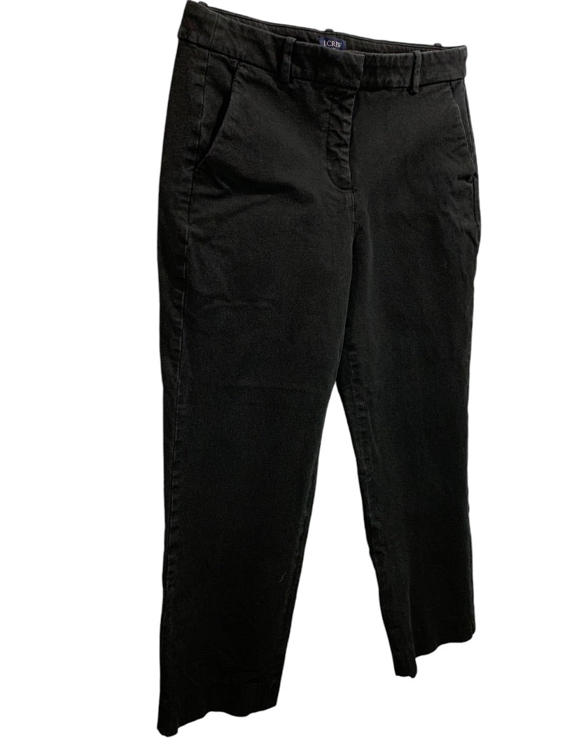 Size 10 J.Crew Womens Black Kallie Pants Straight Leg Crop Style BO899