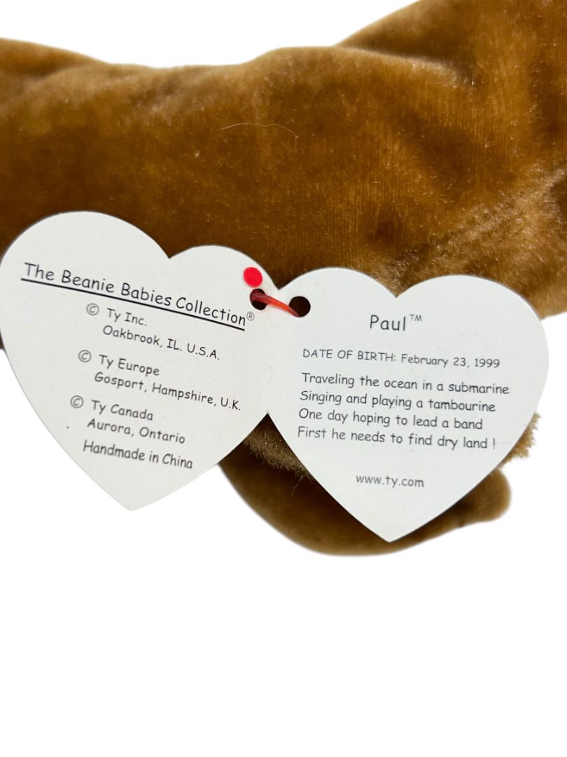 1999 Ty Beanie Baby Paul the Walrus 8" Plush Toy Tags
