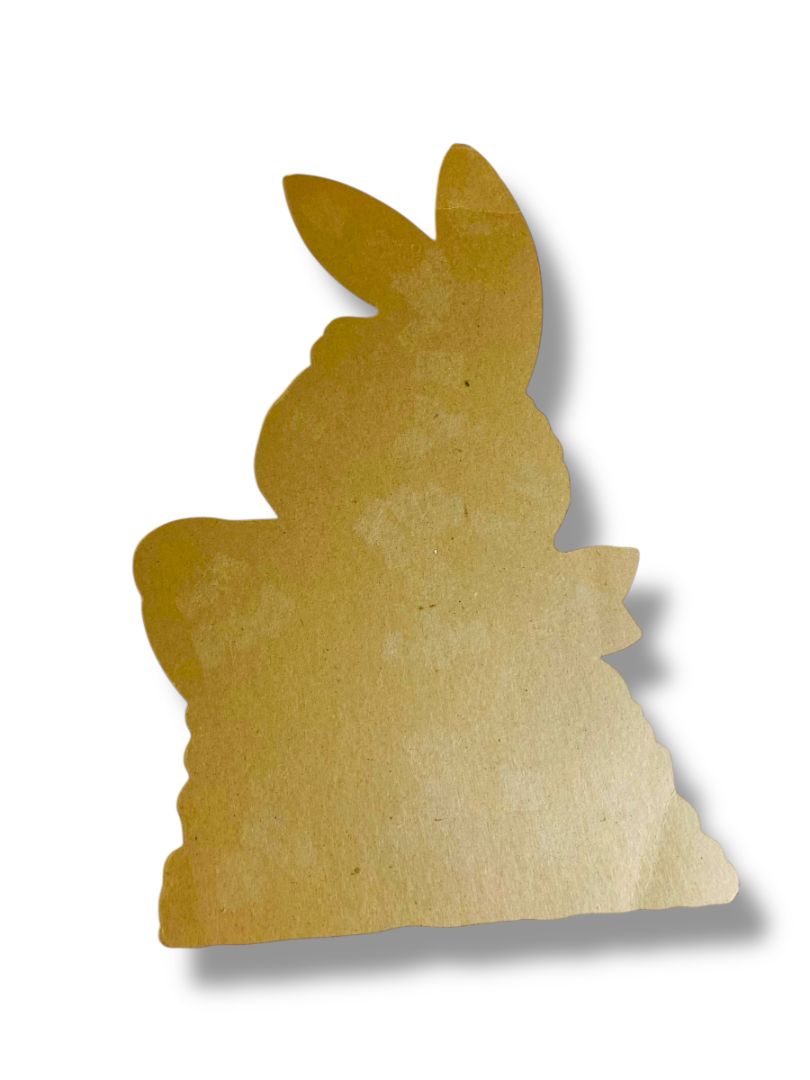 Vintage Bunny Rabbit Girl Bow 15.5" Diecut Cute Easter