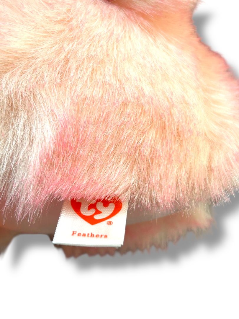 Ty Beanie Boos Feather Plush Animal 6" Chick Pink Sparkles